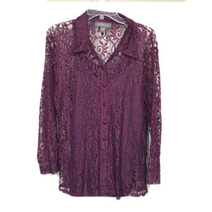 Lane Bryant Tops - Lane Bryant designs & co Lace top with Tank -14/16 Lane Bryant Tops - Lane Bryant designs & co Lace top with Tank -14/16